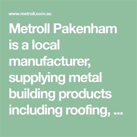 metal building products pakenham